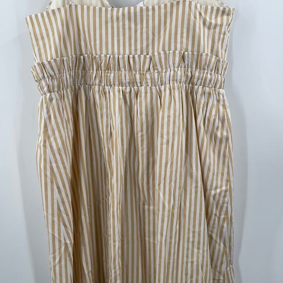LINE & DOT Ryline Dress Size Small Yellow Stripe Yellow/Tan Ruffle Tie Waist NWT - Picture 8 of 16